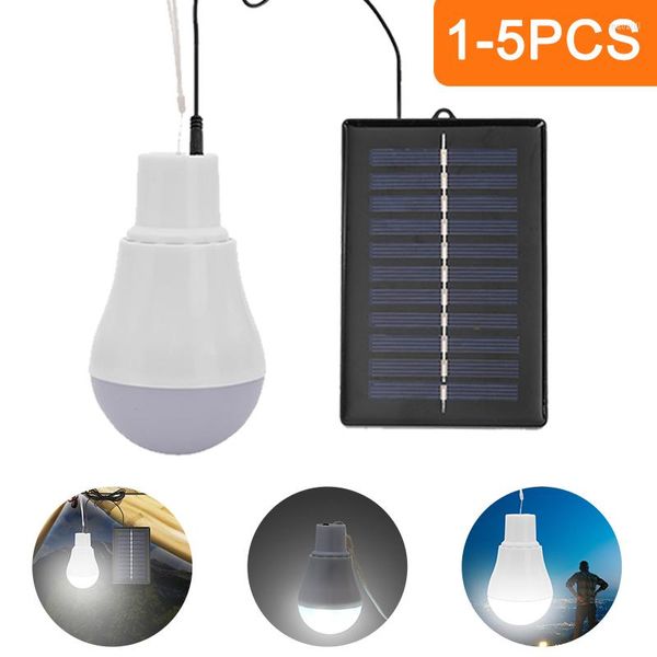 Lanternas portáteis 1-5pcs 5V 15W 300LM Economia de energia Lâmpada solar externa LED LED LED LUZ
