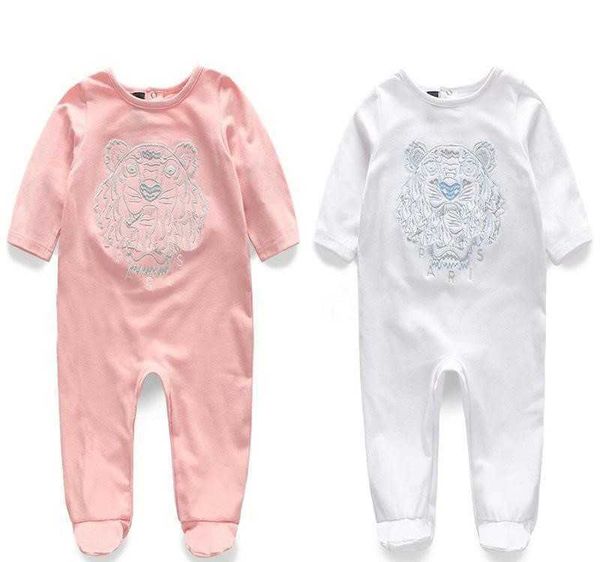 Neugeborenen Baby gestrickte Stickerei Baumwolle Strampler 0 2Y Strampler Toddle Baby Body Kinder Onesies Overalls Klettern