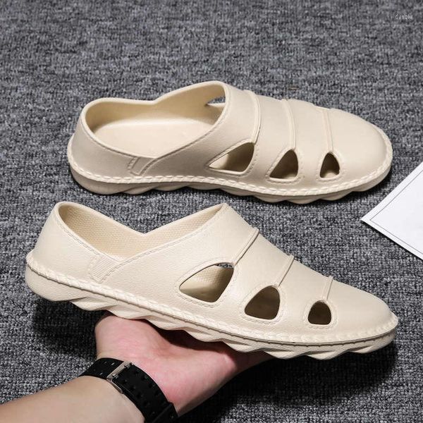 Sandálias tamanho flip flops masculino para masculino chaussur sapatos de verão não couro casual mocassins sandália homens runers tênis sagacidade