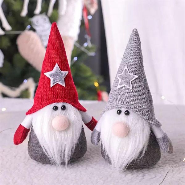 A festa favorita os gnomos santa de pel￺cia ornamentos de brinquedo elfo feliz natal chap￩u alto boneca barba rra232