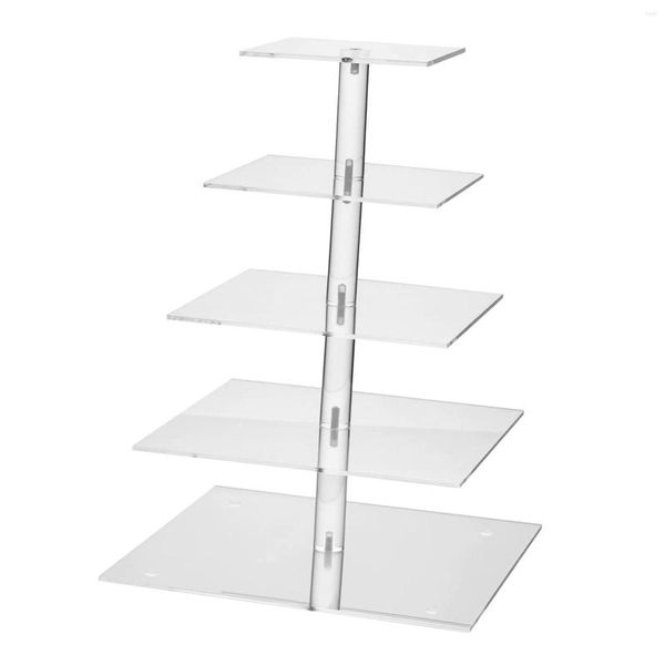 Bakeware Araçları 5 Türler Akrilik Kek Stand Yükseltici Ekran Raf Çok Amaçlı Masaüstü Merdiveni Oyuncak Dolls Mini Figür Tutucular Düğün