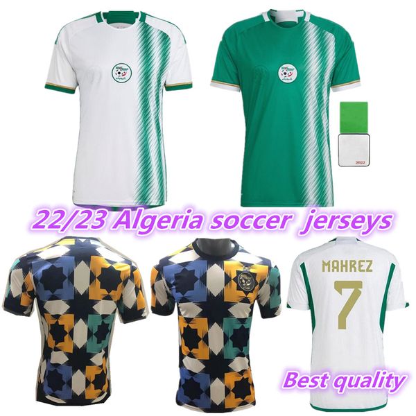 22 23 Algeria Mens Soccer Jerseys SLIMANI MAHREZ FEGHOULI BENNACER ATAL 2022 2023 Home Football Shirts Short Sleeve Uniformes