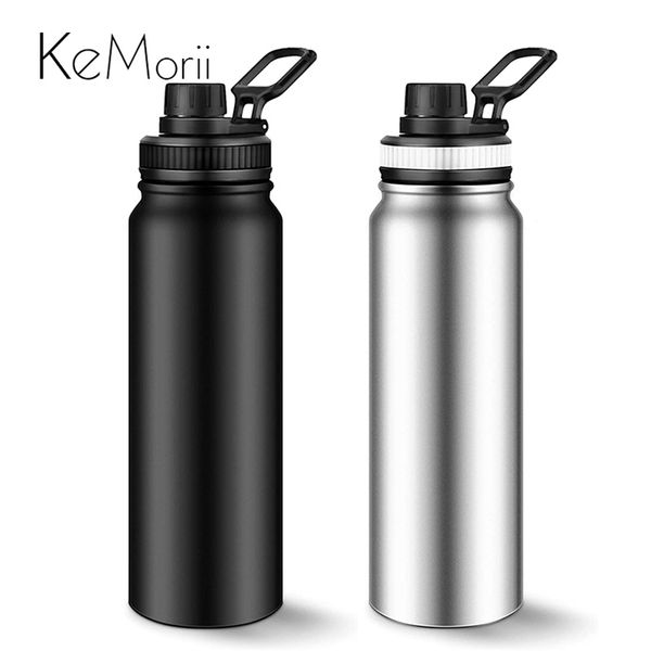 Bottiglie d'acqua 6008001000ML Thermos portatile Tazza da viaggio in acciaio inossidabile 304 Boccetta per vuoto a doppia parete Bicchiere isolato 221025