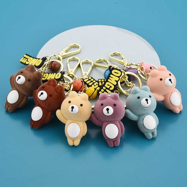 Chavedias novos flocos acenando o keychain de urso