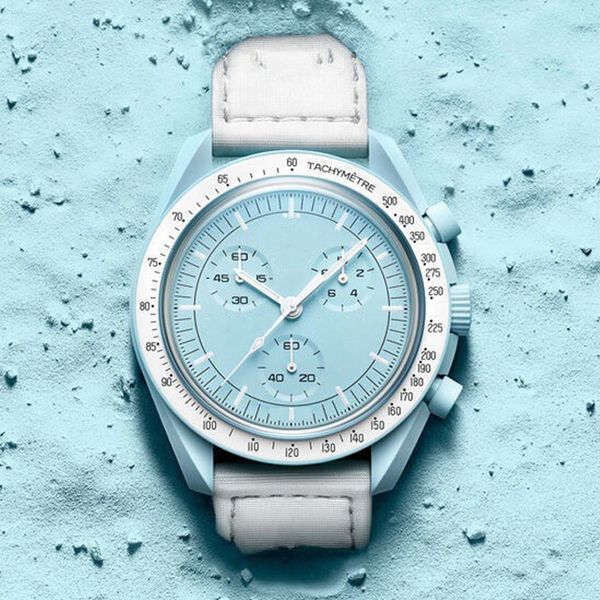 Moon Mens Watch Bioceramic Planet Vollfunktions Quarz Chronograph Watches hochwertige Luxus Uhren -Uhrenlimited Edition Master
