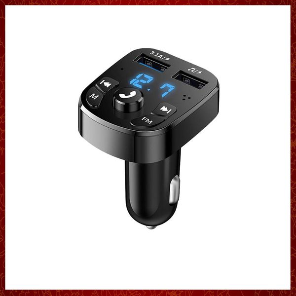 USB-Autoladegerät, Bluetooth 5.0, FM-Transmitter, 3,1 A, Schnellladegerät, MP3-Modulator, Player, Freisprecheinrichtung, Audio-Receiver, Aufladen, Kfz-Elektronik, kostenloses Schiff