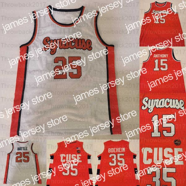 Jerseys de basquete Custom Syracuse Orange College Basketball Jerseys 15 Anthony 33 Elijah Hughes 35 Buddy Boeheim 11 Girard III 21 Marek Dolezaj 1 Quincy