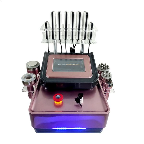 Portátil 6 em 1 máquina de emagrecimento 40K cavitação RF vácuo pele que aperta máquinas de emagrecimento corporal