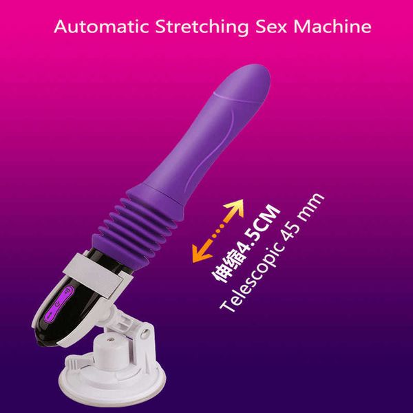 Sex Toy Electric Massagers Toys Masager Novo alongamento autom￡tico M￡quina de vibra￧￣o grande massager de vibra￧￣o G-ponto Masturba￧￣o empurrando brinquedos adultos lafd