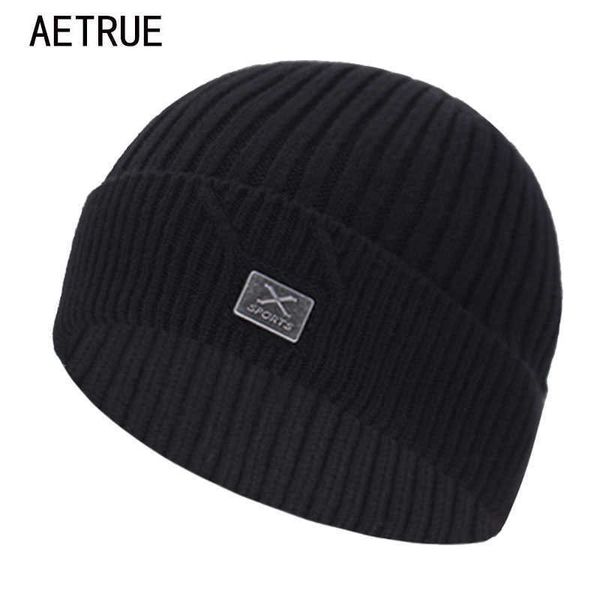 Beanie / Skull Caps Marca Inverno Cappello lavorato a maglia Skullies Berretti Uomo Cappelli invernali per uomo Cap Bonnet Mask Warm Male Solid X Women Winter Beanie Hat Cap T221020