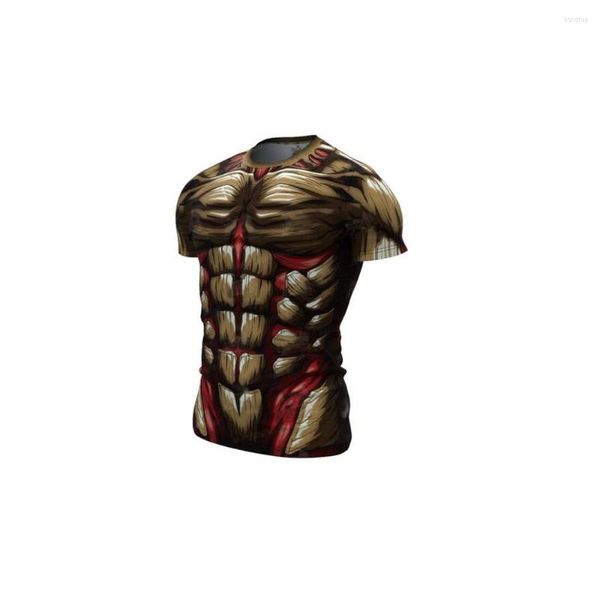 Camisetas masculinas 2023 Último verão 3D Muscle Viscera T-shirt Men the-shirt de grande porte Harajuku Youth Fashion Round pescoço de manga curta de manga curta