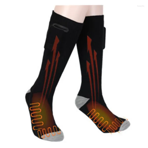 Sportsocken aus Thermo-Baumwolle, beheizt, für Herren und Damen, mit batteriebetriebenem Winter-Outdoor-Ski-Fußwärmer