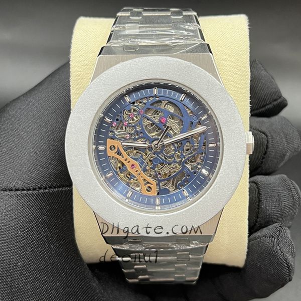 Мужские автоматические механические часы Модные классические 42 мм 904L дизайнерские полые часы из нержавеющей стали Сапфировые водонепроницаемые наручные часы Montre de luxe