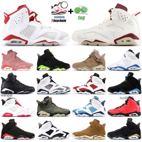 2023 6s UNC Jumpman Scarpe da pallacanestro Scarpe da ginnastica da uomo 6 Verde elettrico Carminio Rosso Infrarossi Lepre Toro arrabbiato Raccolto d'oro Sport all'aria aperta Sneakers JERDON