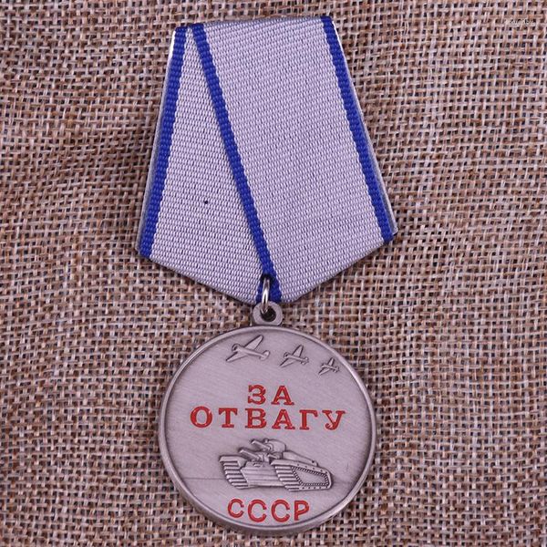 Broschen Sowjetunion Combat Award Medal Badge WWII UdSSR Battle Merit Pin CCCP Meritorious Service Metallbrosche Courage Jewelry