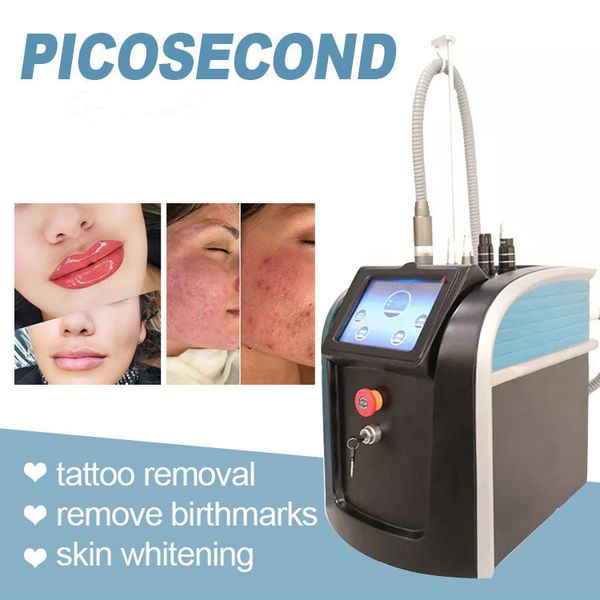 Picosegund e a laser de carbono descascamento de tatuagem Remo￧￣o de pigmenta￧￣o Pico Rejuvenescimento 755nm 532nm 1064nm Remo￧￣o de pigmentos Uso do sal￣o de beleza