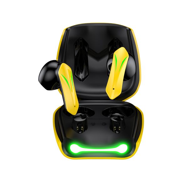 R05 TWS EARENHOPELO LIGHT LIGHT FLASH FLUE sem fio Bluetooth 5.2 Headset Sport Gaming Headphones com microfone para todo o telefone iPhone 14