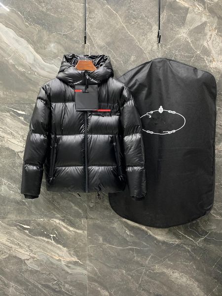 Piumino di qualità Piuma d'oca bianca Uomo Budge Triangle Art Parka Maniche lunghe Cappotto per la stagione fredda Parka M-3xl Giacca firmata Casaco Cappotti invernali