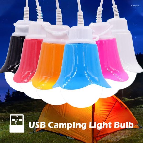 Tragbare Laternen USB -Lampe Camping Laternen leichte Outdoor Outdoor Keine Batterie Powerbank Camp LED leistungsstarke Glühbirne