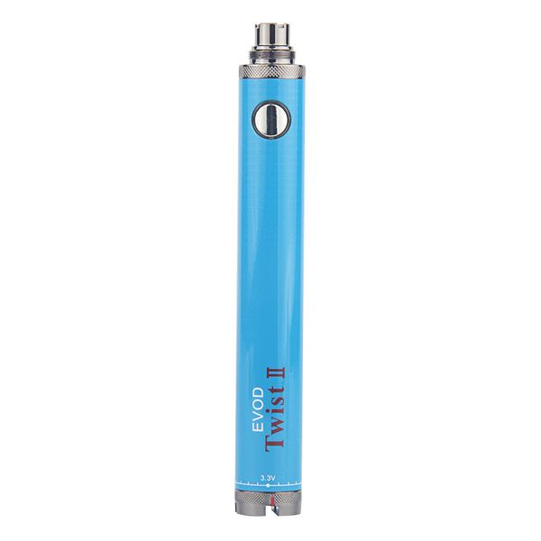 Commercio all'ingrosso EVOD Twist II 1600mah penna evaporatore EcPow preriscaldato batteria penna Vape tensione regolabile con cavo di ricarica mini USB