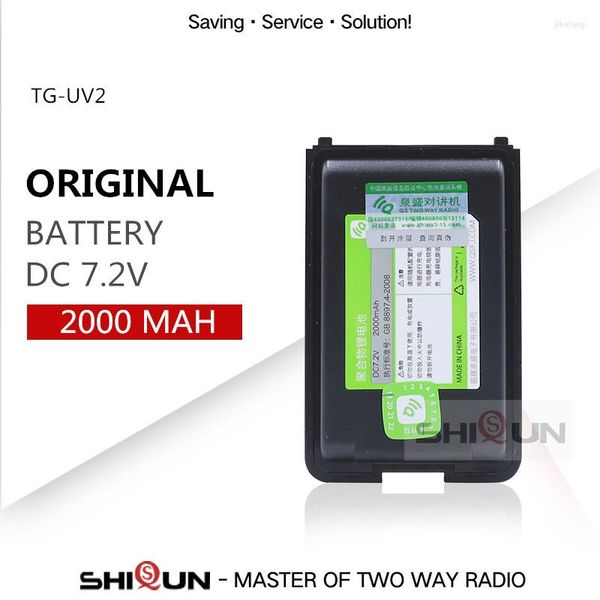 Walkie Talkie Quansheng CB DMR Ham Radio TG UV2 Substituição de bateria 2000mAh de grande capacidade TG-UV2 DC 7.2V