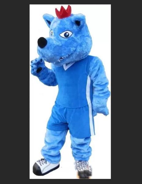 Заводские розетки горячий индивидуальный костюм талисмана синего волчья талисма