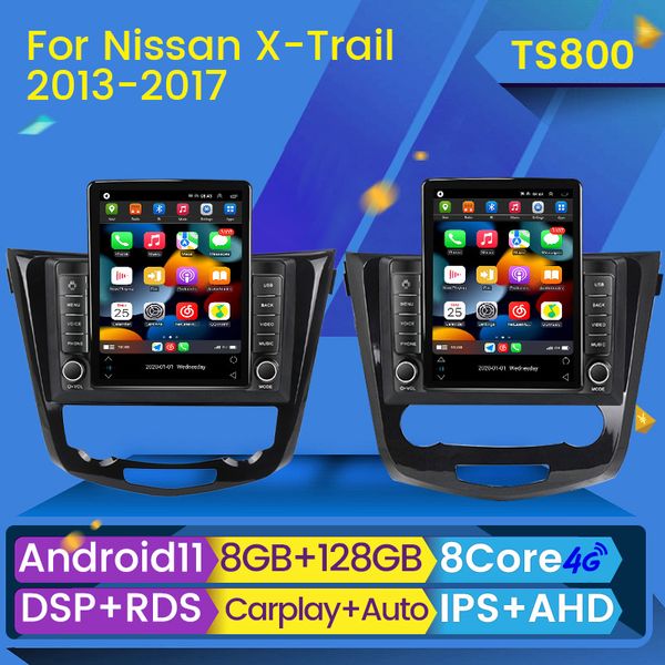 Автомобильный DVD-радио мультимедийный видеоплеер Android 11 для Nissan X-Trail Xtrail X-Trail 3 T32 2013-2017 QASHQAI 2 J11 GPS BT BT