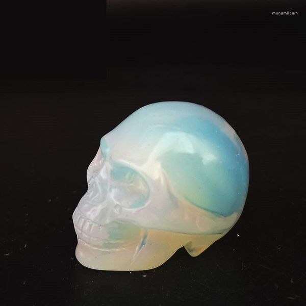 Kolye Kolyeleri Doğal Kristal Orijinal Taş Oyma Opal Tarzı Kafatası