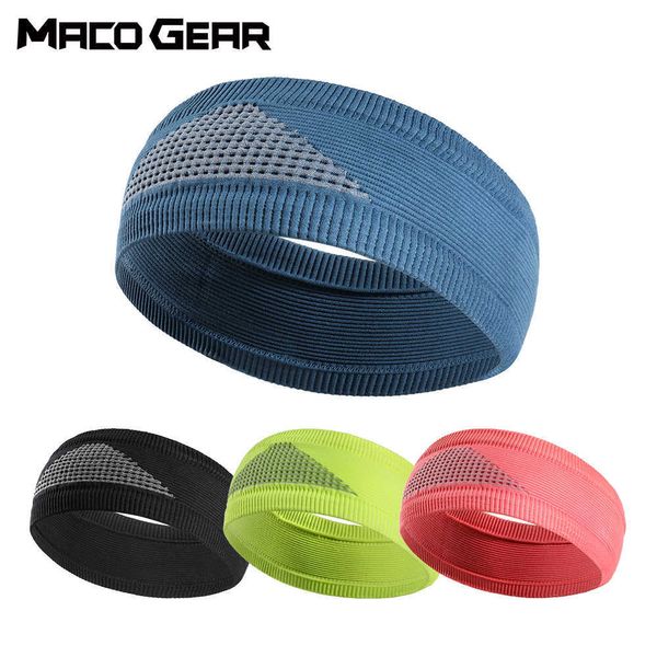 Bandas de cabelo de ioga faixa para a cabeça Elastic Sports Sweats Sweats Gym Yoga Basketball Fitness Sweat Sweat Volyball Tennis Cycling Running Hair Head Men Women L221027