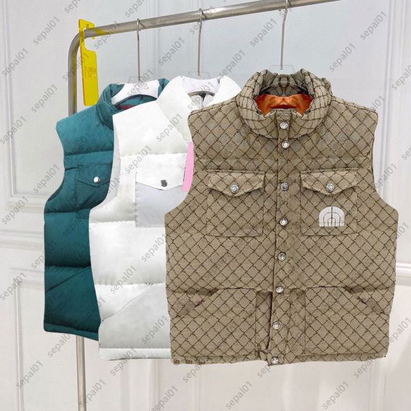 Gilet da uomo Gilet invernale Moda Gilet imbottito da donna Giacche classiche senza maniche calde Gilet eleganti da uomo Parka Cappotti 22FW Capispalla