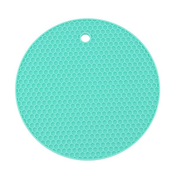 Silicone Trivets tapetes para vasos quentes e frigideiras de 17,5 cm redondos de tapete de calor n￣o atribu￭do a calor para o balc￣o da cozinha