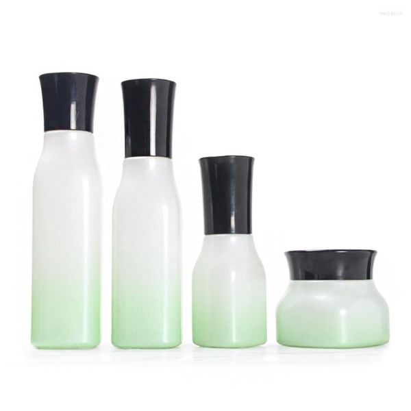 Aufbewahrungsflaschen, 50 Stück, Hautpflege-Verpackungsflasche, Farbverlauf, grüner Innenstopfen, 100 ml