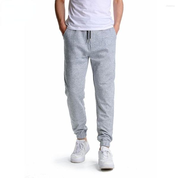 Calça masculina algodão nós tamanho masculto joggers fitness casual masculino esportivo tracksuit inferior