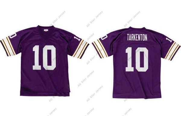 Maglia da calcio Ed 10 Fran Tarkenton 44 Foreman 88 Pagina 1975 Mitchell Ness Maglie da rugby retrò Uomo Donna Gioventù S-6XL