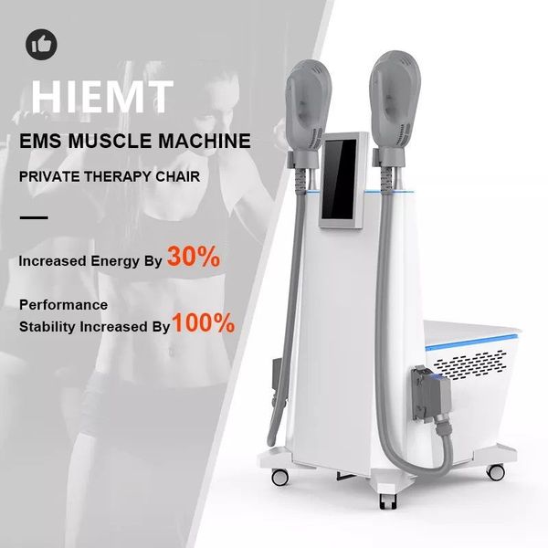 Ems Schlankheitsmaschine EMSlim Elektromagnetischer Bodenstuhl Luftkühlung Muskelaufbauinstrument HIEMT Pro Max Fettverbrennung Körperform mit 2 Griffen Hiemt Becken