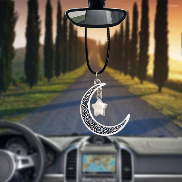 Decorações de interiores Cars Acessórios Presentes Estrela Lua Pingente pendurado pendurado Auto traseiro Mirror Decoração Dangle Trim Acessory Styling