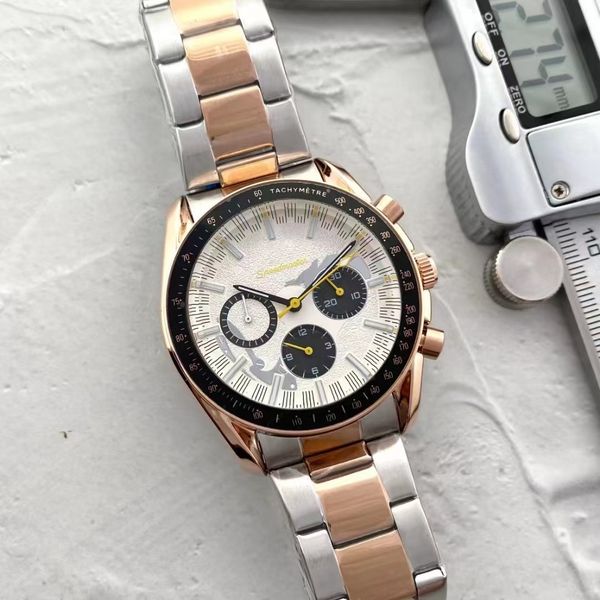 2022 best-selling masculino de luxo em aço da banda de aço timing multifuncional relógio de quartzo watch desgaste formal