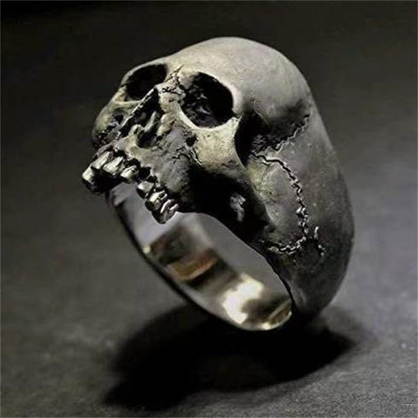 La fascia squilla per il regalo maschio dei monili punk gotici della roccia maschio dell'anello del cranio degli uomini Commercio all'ingrosso