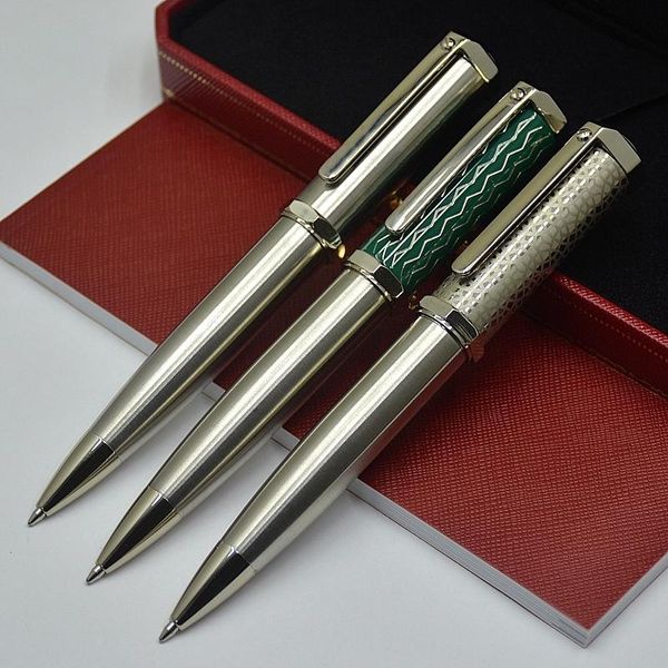 2022 New Fashion Limited Edition Ballpoint Pen Высококачественная серебряная блэк -металлическая шарнирная ручка Написание гладких офисных школьных принадлежностей высшего качества