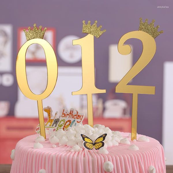 Festive Supplies Wundervoller handgeschriebener Happy Birthday-Kuchenaufsatz mit Zahlen „0–9“, Cupcake-Babyparty, Geschenk für Party-Dessert-Dekoration