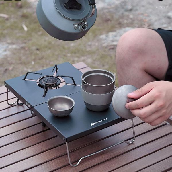 Mobili da campo mini tavolo in lega di alluminio portatile multifunzionale per materiale da campeggio a vuoto
