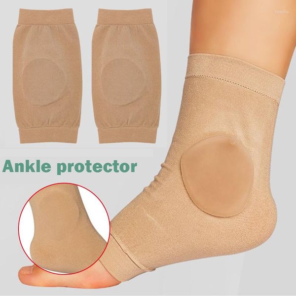 Calzini sportivi 1 paio di maniche malleolari di protezione dell'osso della caviglia con cuscinetti in gel per stivali/pattini/stecche/bretelle XR-