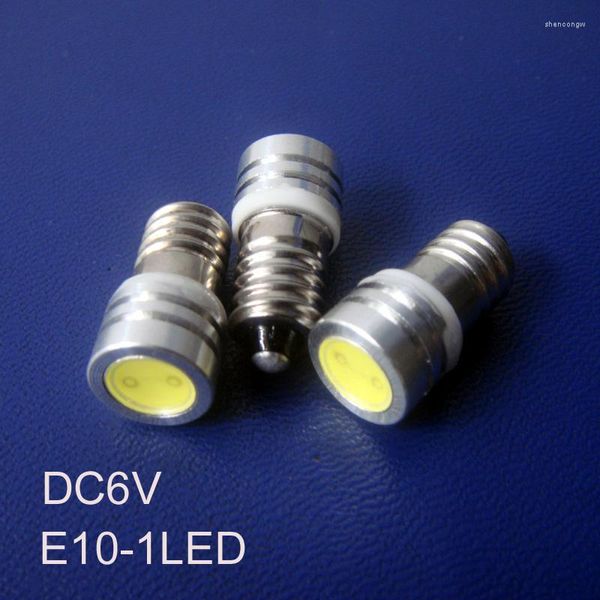 LUZ E10 LED E10 de alta qualidade LEDs 6,3V 0,5W Luzes de instrumento da lâmpada 10pcs/lote