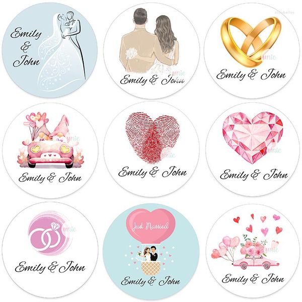 Forniture per feste Etichette per matrimoni personalizzate Personalizzate qualsiasi testo di matrimonio personalizzato Anniversario di San Valentino Decorazione Hen Anniversary