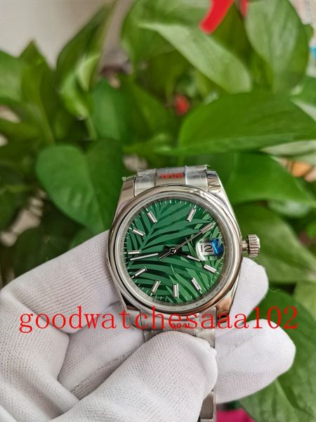 2022 Migliore versione Orologio unisex Orologi 36mm Foglie di bambù verde Quadrante 126200-0020 126200 Orologi da polso da uomo meccanici automatici della serie classica da donna