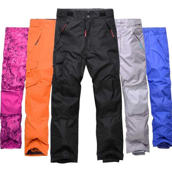 Kayak Bib Pantolon Çocuk Kış Sıcak Breathab Su Geçirmez Rüzgar Geçirmez Snowboard Alanları Hombre Şeker Renk Açık Kayak L221025