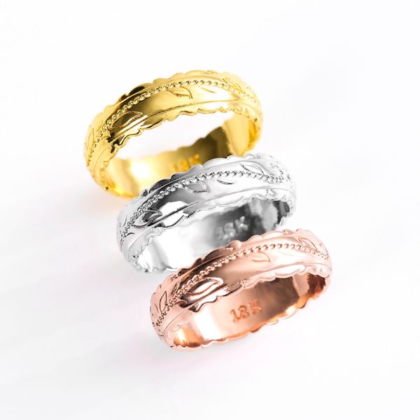 12pcs Fashion Flor esculpida anel 14k para presente de anivers￡rio de casamento de senhora