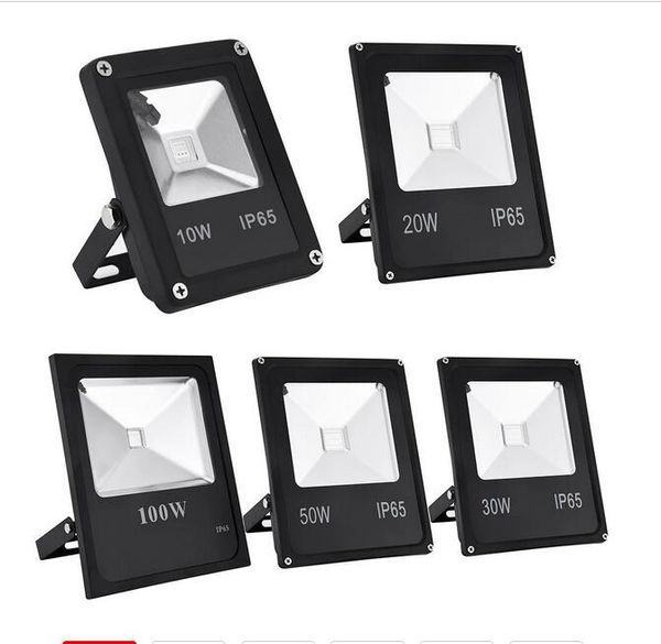 LED RGB Floodlight Outdoor à prova d'água refletor de controle remoto jardim de controle de lâmpada de parede da paisagem com memória 10/20/30W