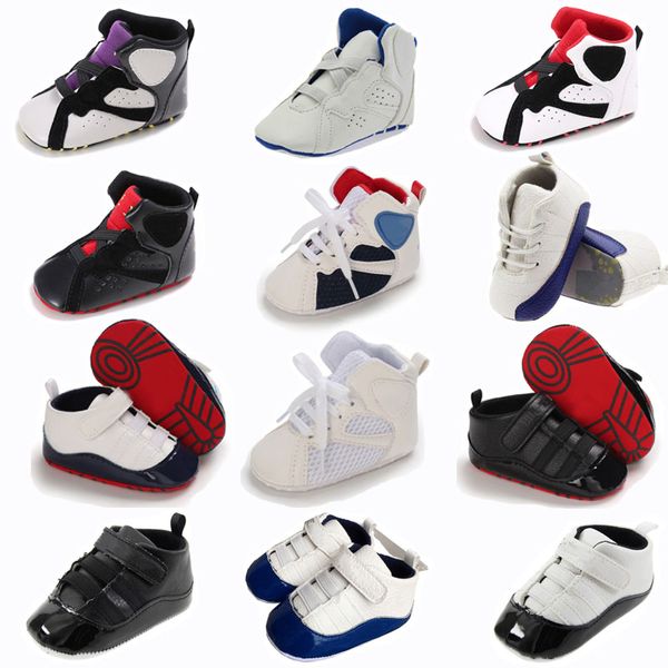 Baby-Turnschuhe, Lauflernschuhe, Neugeborene, Leder, Basketball, Krippenschuhe, 12 Stile, Kleinkinder, Sport, Kinder, modische Stiefel, Kinder, Kleinkinder, weiche Sohle, Winter, warme Mokassins