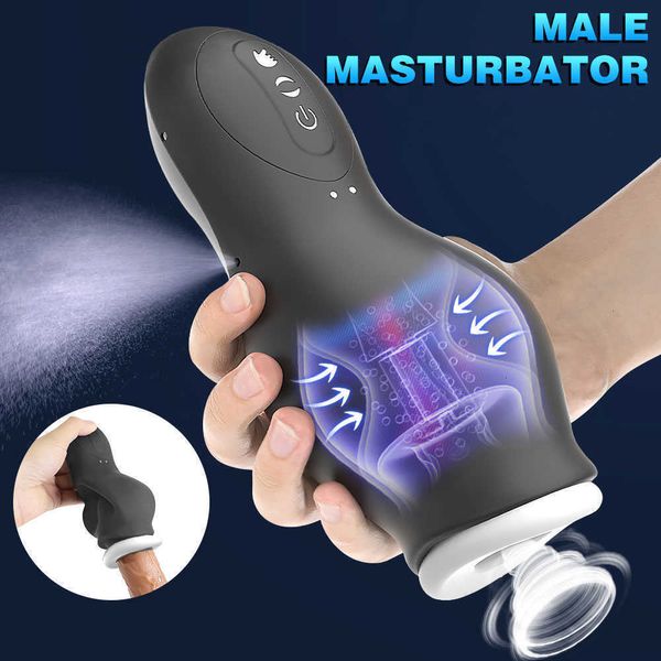 Giocattolo del sesso Massaggiatori elettrici giocattoli masager Rotazione automatica Succhiare Allenatore del pene Simulazione della tazza dell'aeromobile Giocattoli del masturbatore orale della vagina Migliora CKIA